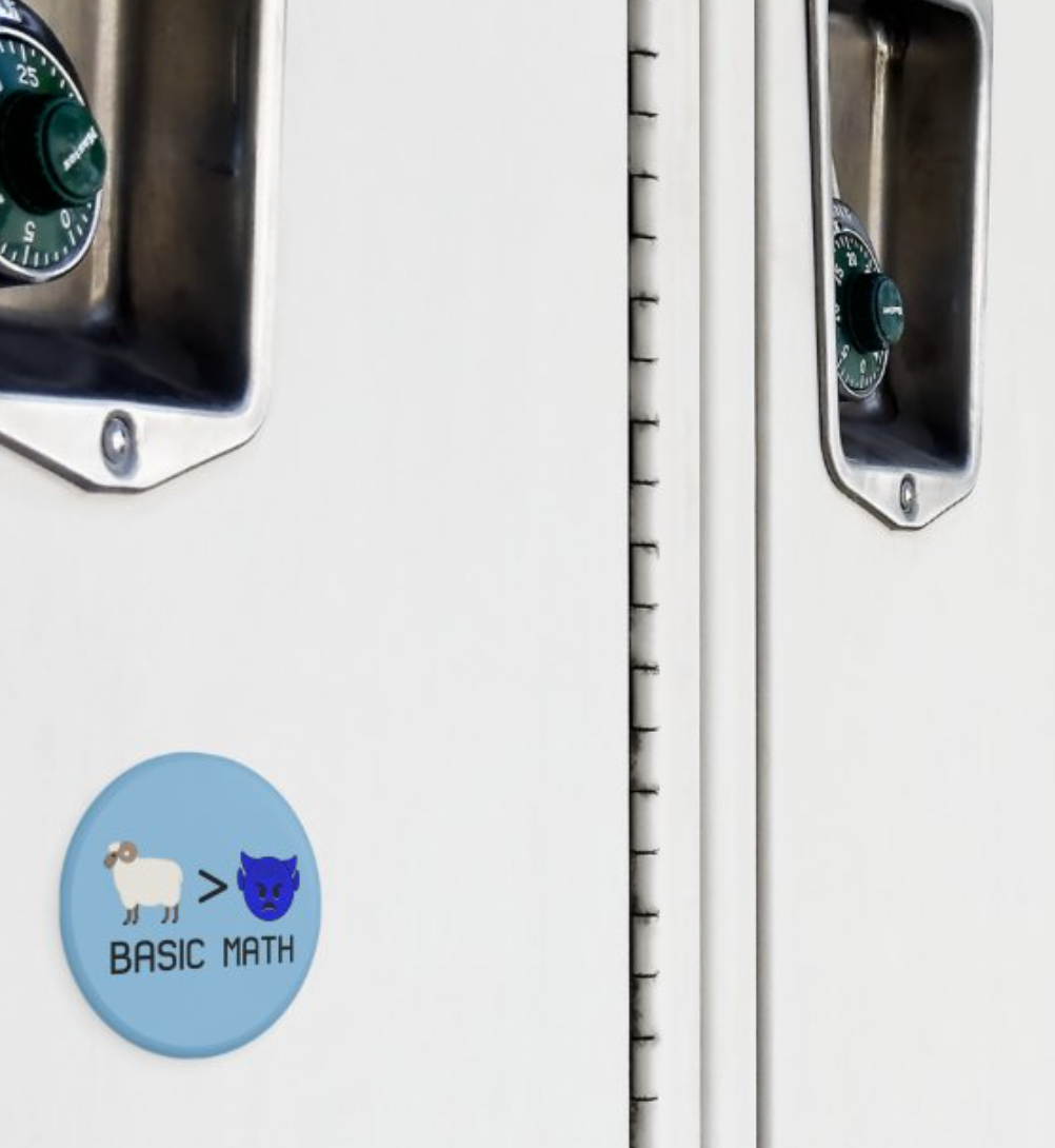 Basic Math Carolina Fan Button Magnet