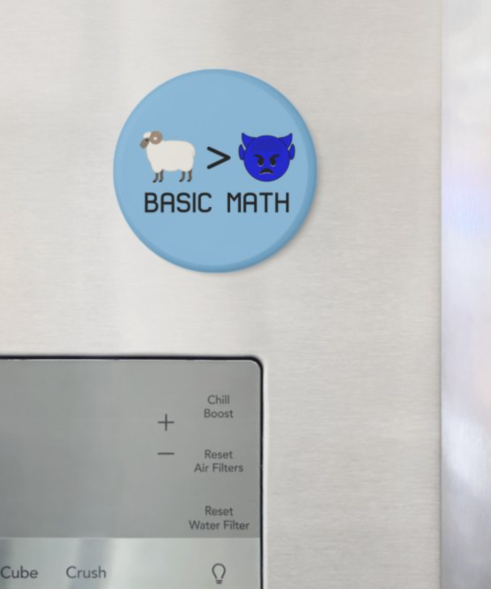 Basic Math Carolina Fan Button Magnet