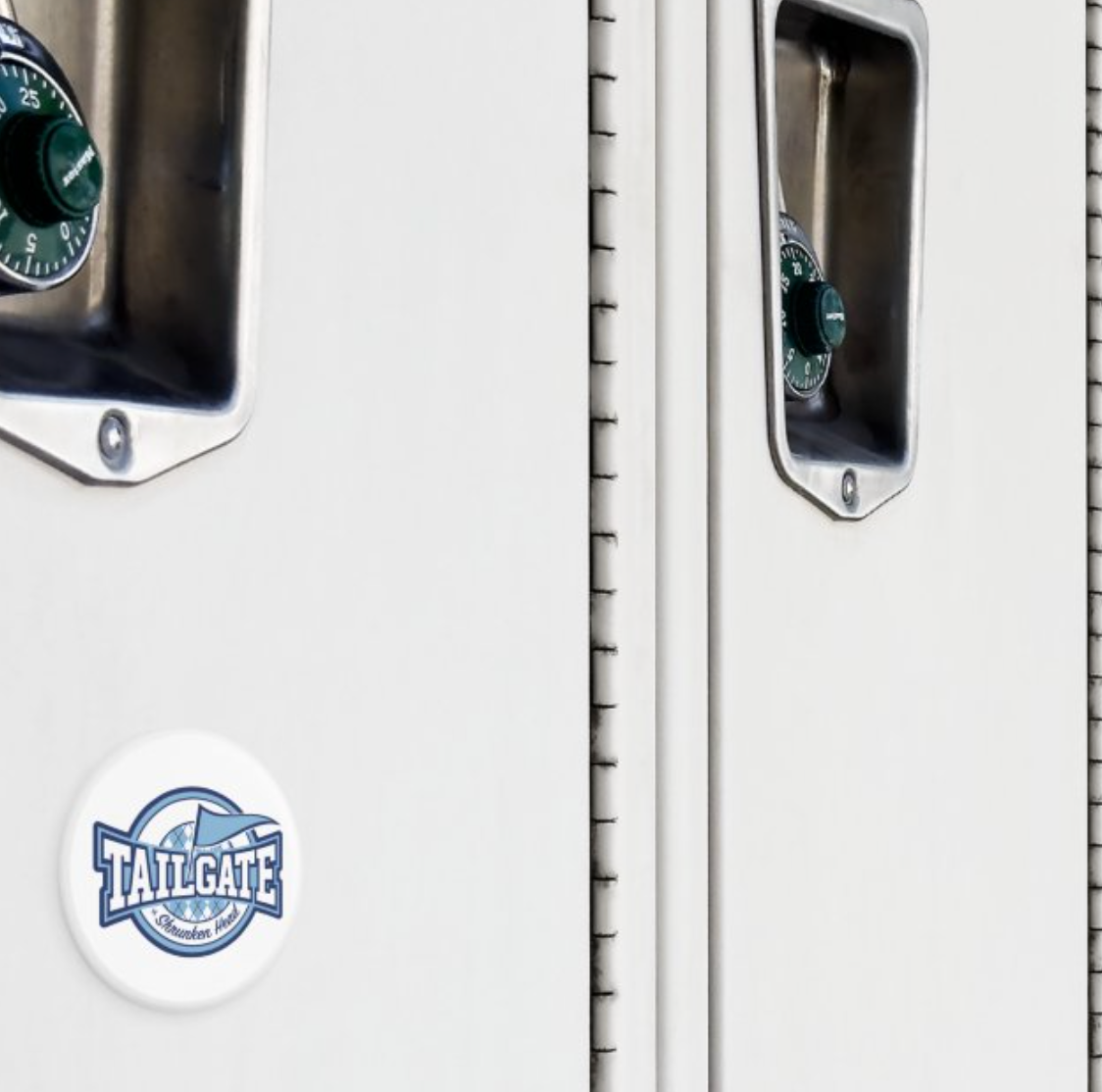 Tailgate by Shrunken Head Logo Button Magnet