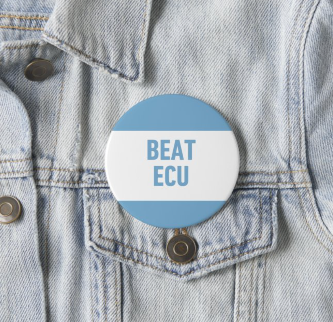 SHB Beat ECU Button Pin for Carolina Fans