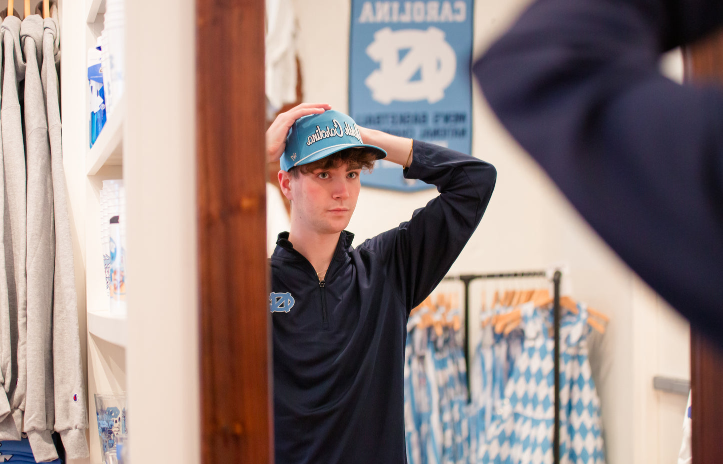 Navy North Carolina Tar Heels 1/4 Zip Athletic Pull Over
