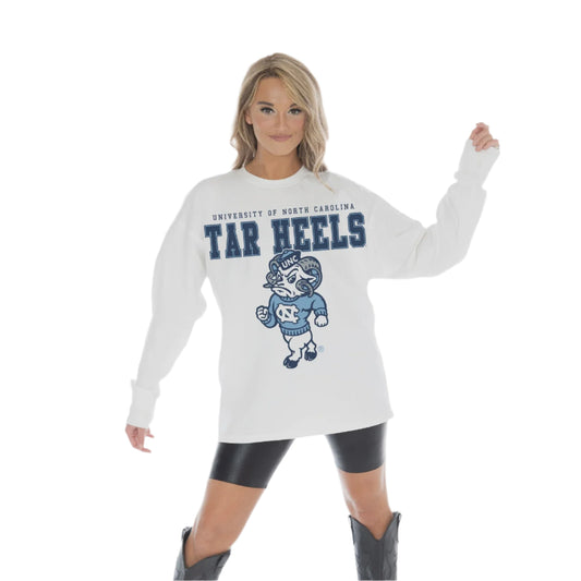UNC Big Goals Oversized Midweight Long Sleeve Women's Top