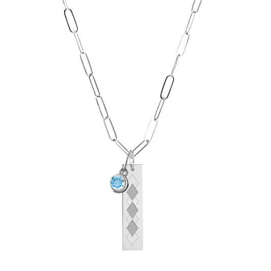 Limited Edition: UNC Carolina Argyle Vertical Bar Bundle - Sterling Silver