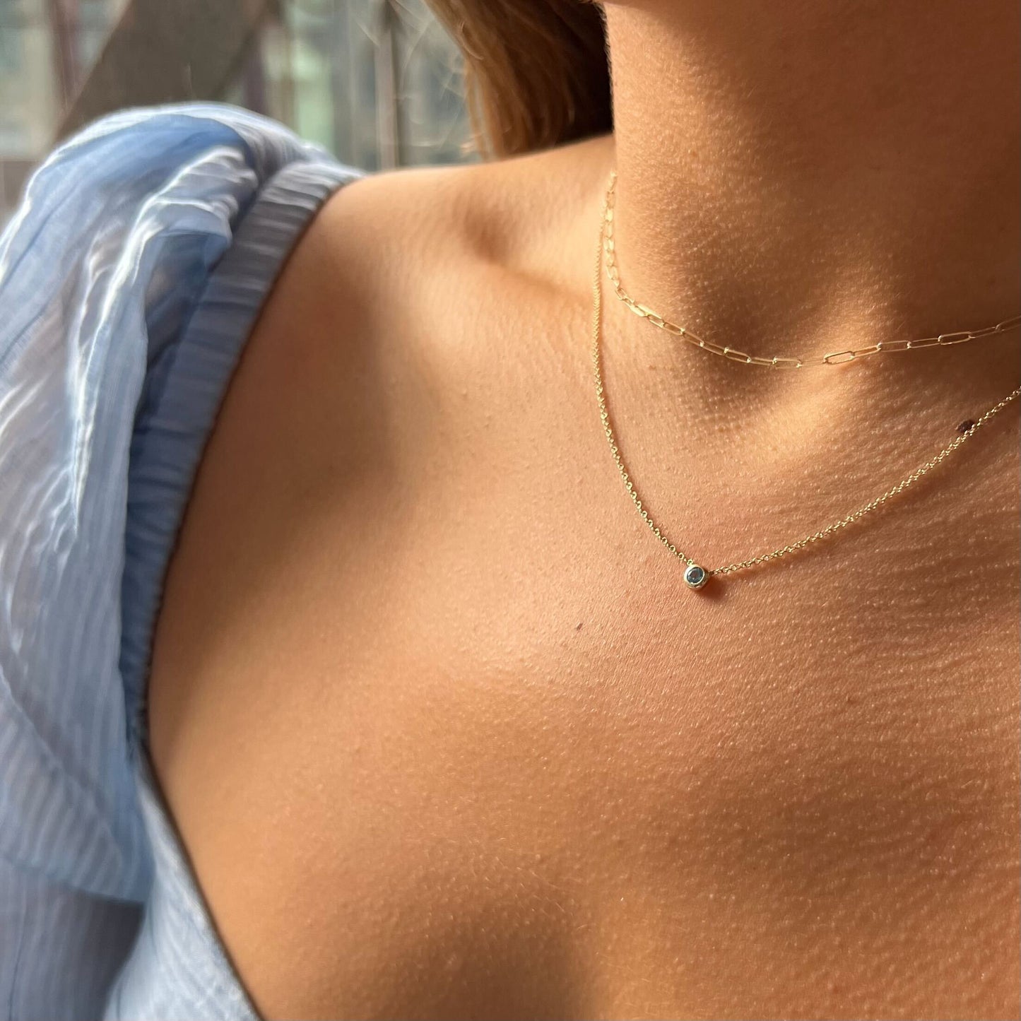 Blue Topaz Necklace by Kyle Cavan