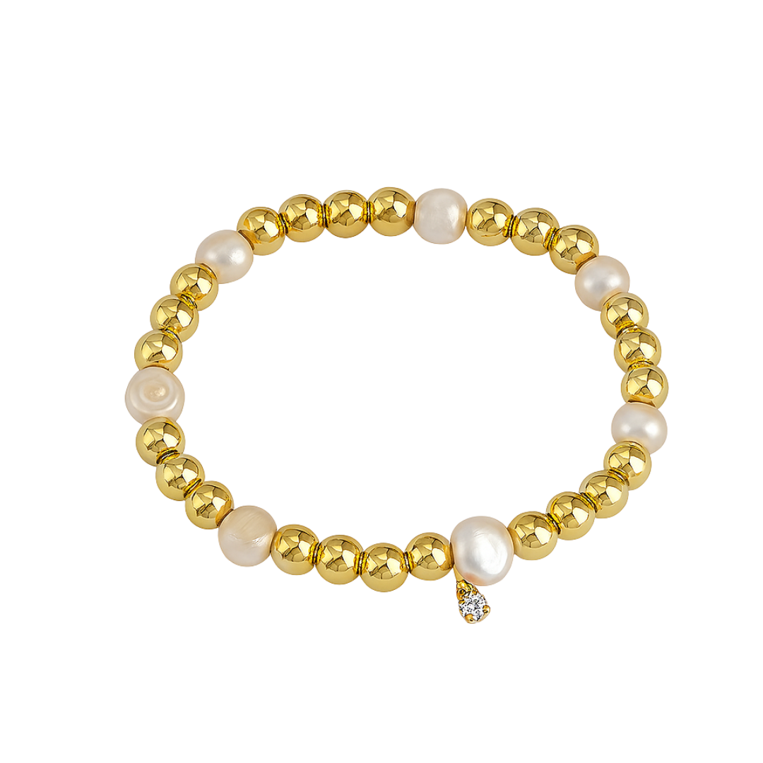 Pearl Shayla Stretch Bracelet by Annabanana