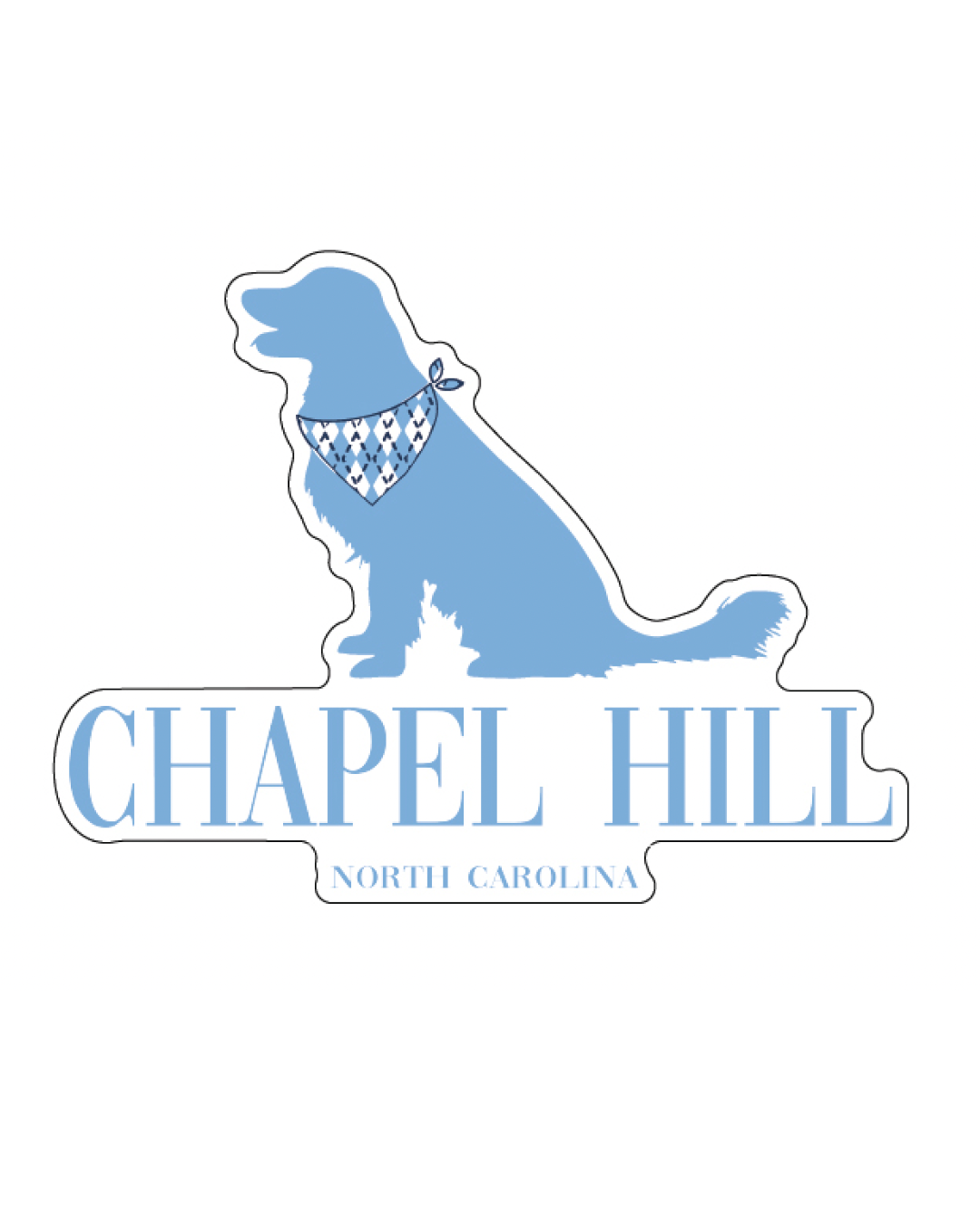 SHB Chapel Hill Sitting Dog Magnet