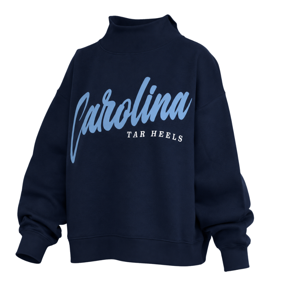 UNC Home Team Navy Blue Mock Neck Sweatshirt