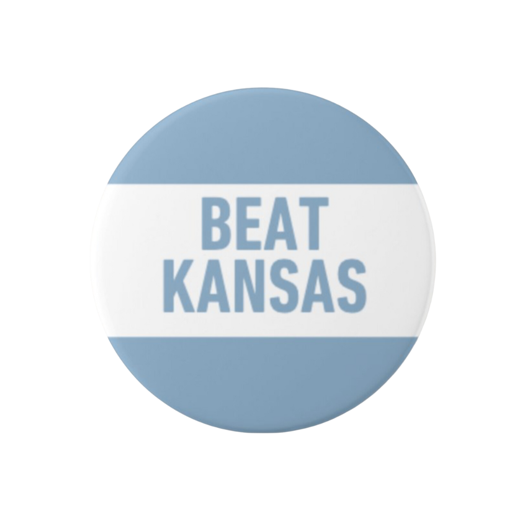 SHB Beat Kansas Button Pin for Carolina Fans