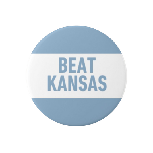 SHB Beat Kansas Button Pin for Carolina Fans