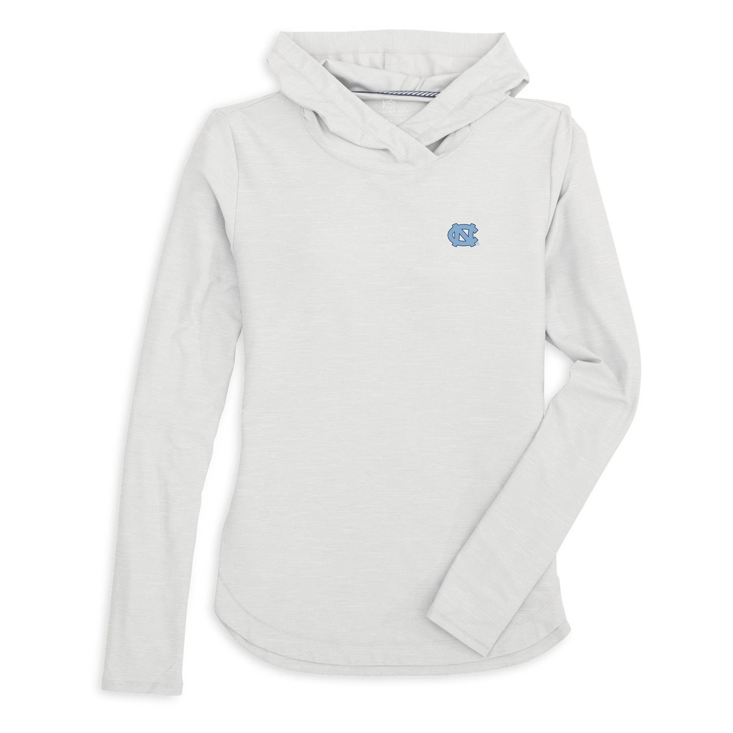 North Carolina Platinum Grey Linley Brrr®-illiant Performance Hoodie By Southern Tide