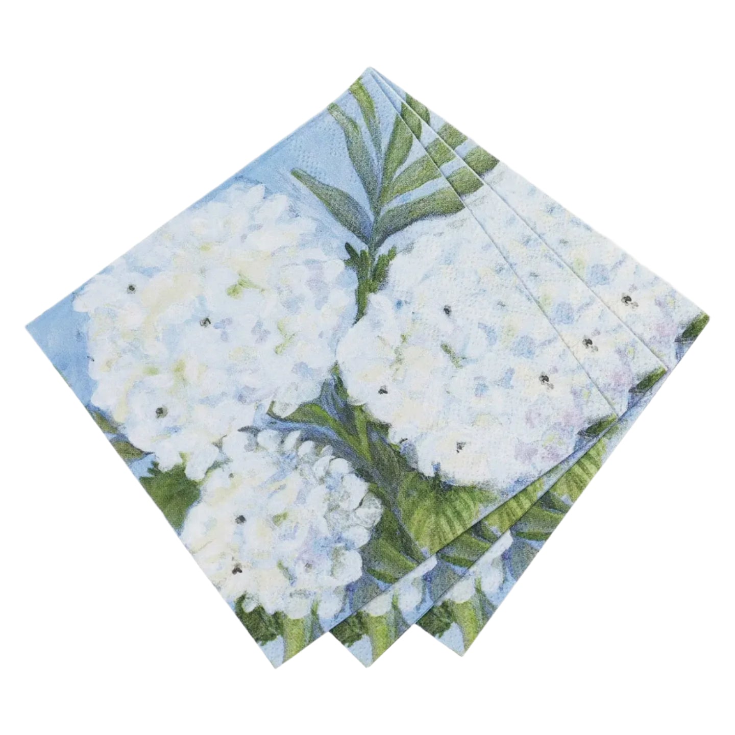 White Hydrangeas Paper Napkins, Pack of 20