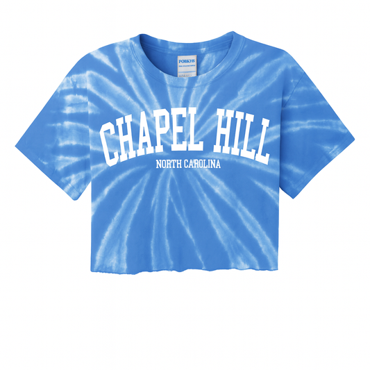 Carolina Blue Tie Dye Chapel Hill Crop Top