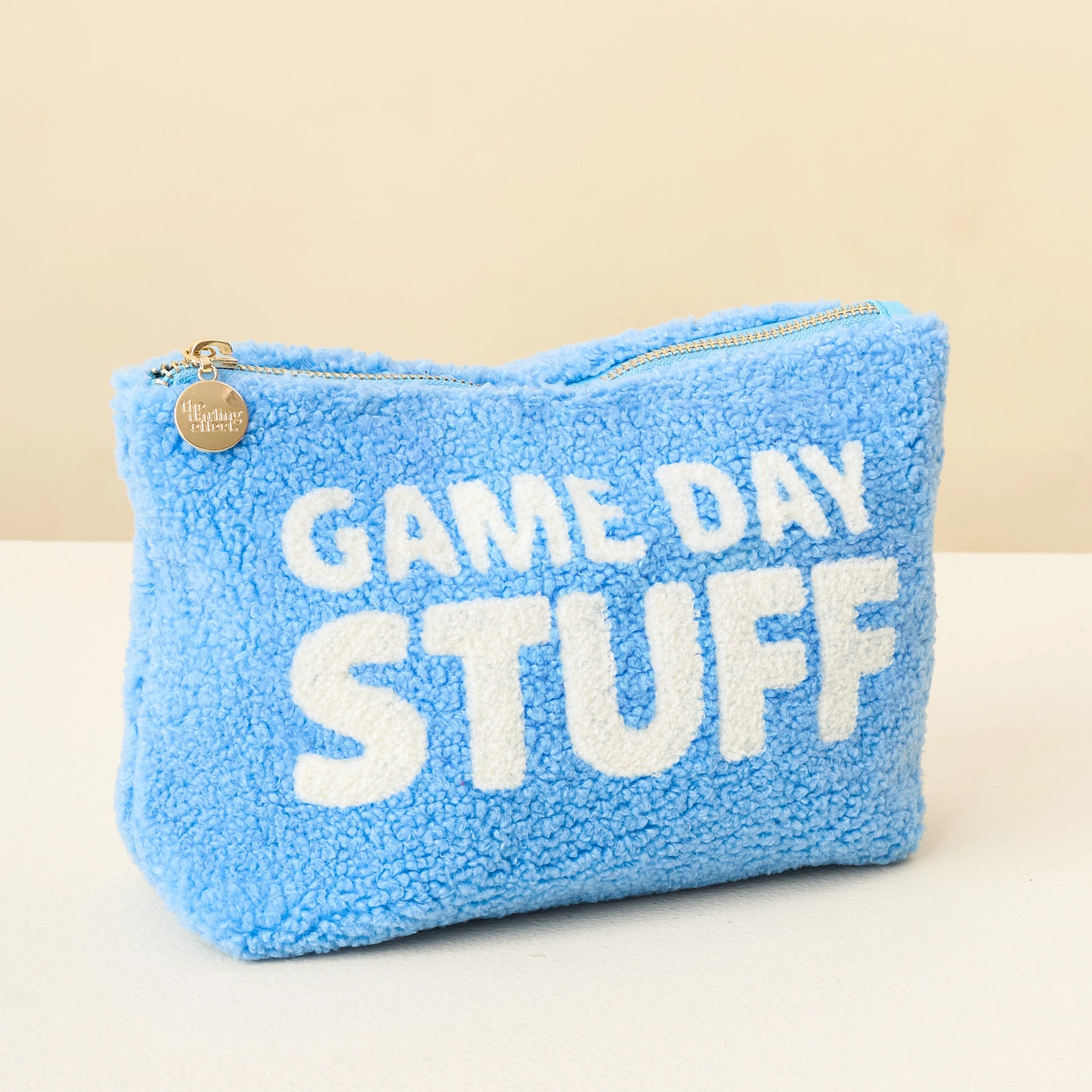 Carolina Blue and White Teddy Pouch for GAME DAY STUFF