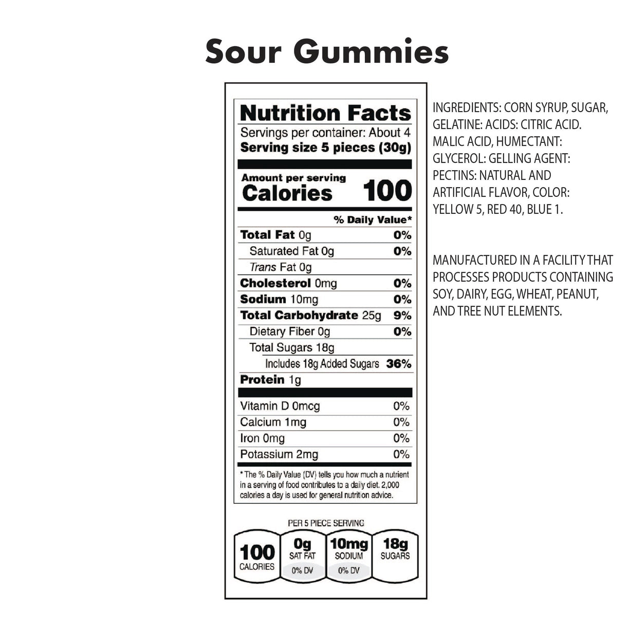 North Carolina Tar Heels Sour Gummies