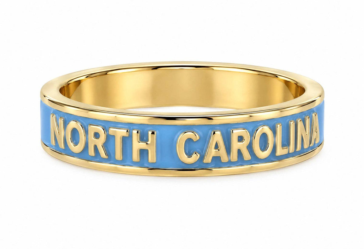 North Carolina Tarheels Enamel Band Ring