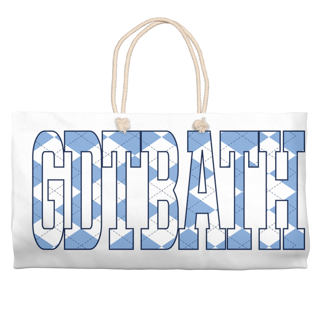 Good Day To Be A Tar Heel Argyle Weekender Tote