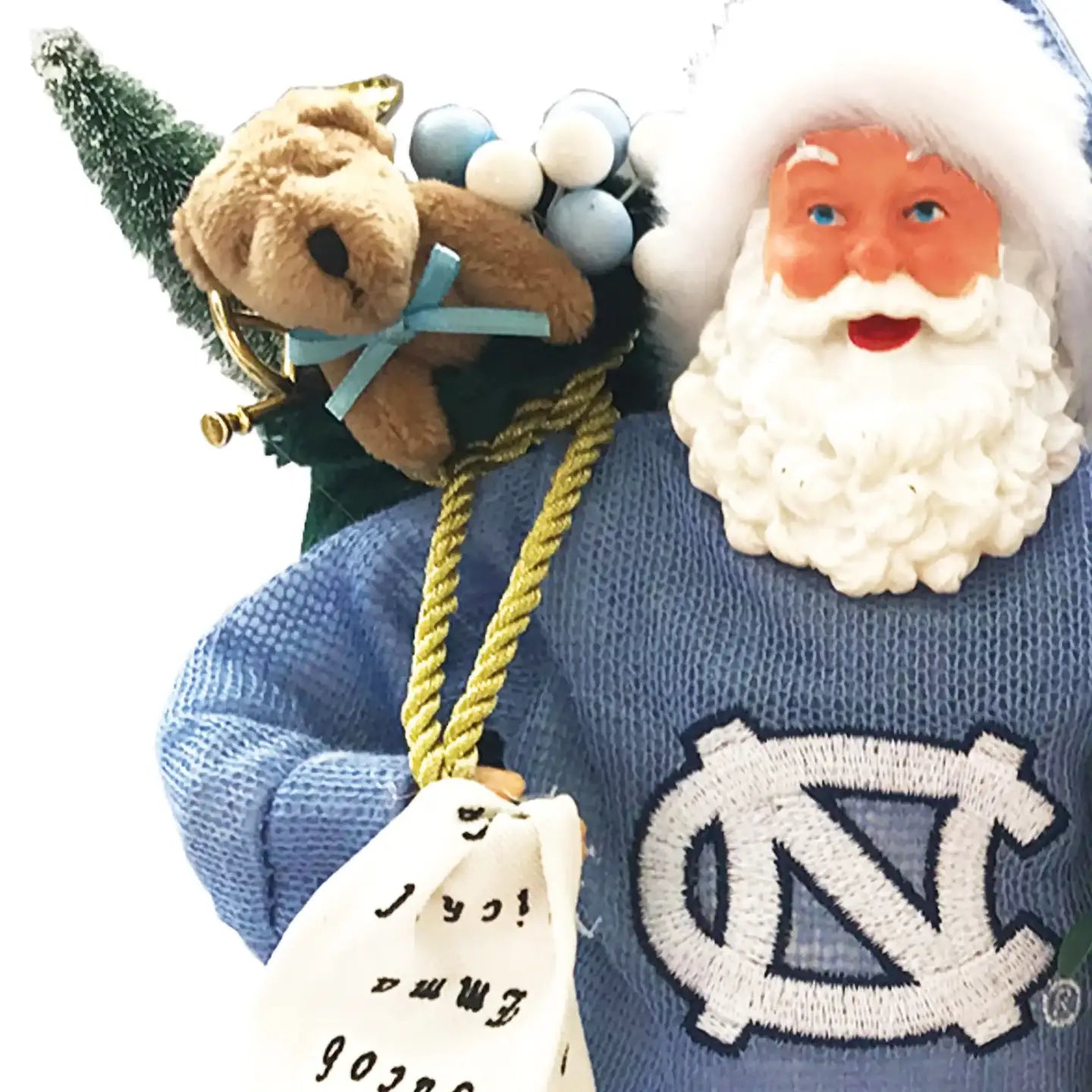 North Carolina Tar Heels Proud Fan Santa 12" Tall