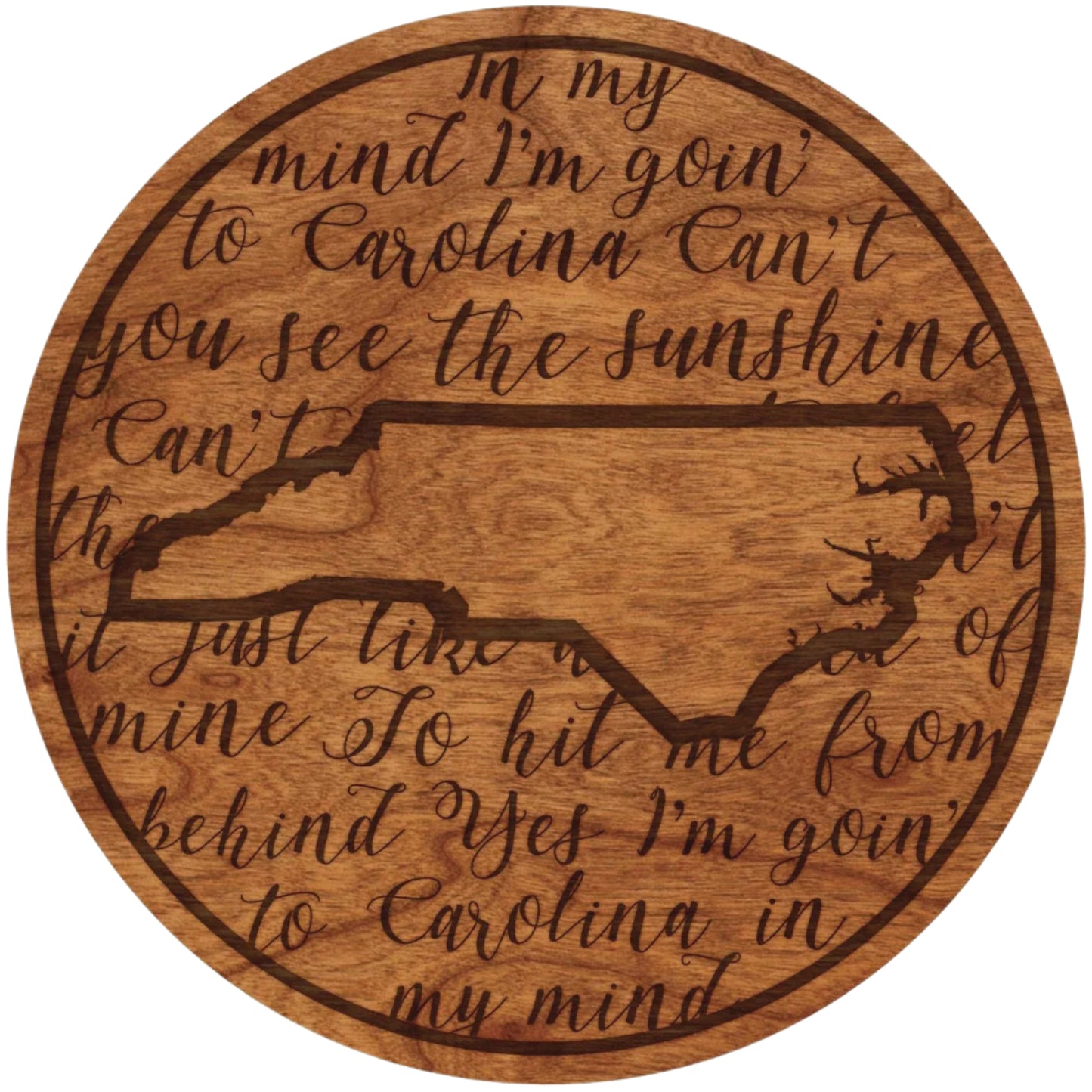 Carolina In My Mind Cherry Coaster