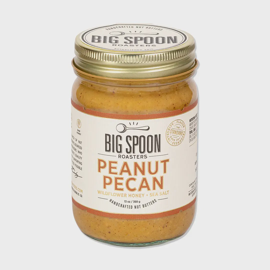 Peanut Pecan Butter with Wildflower Honey - 13 oz Jar