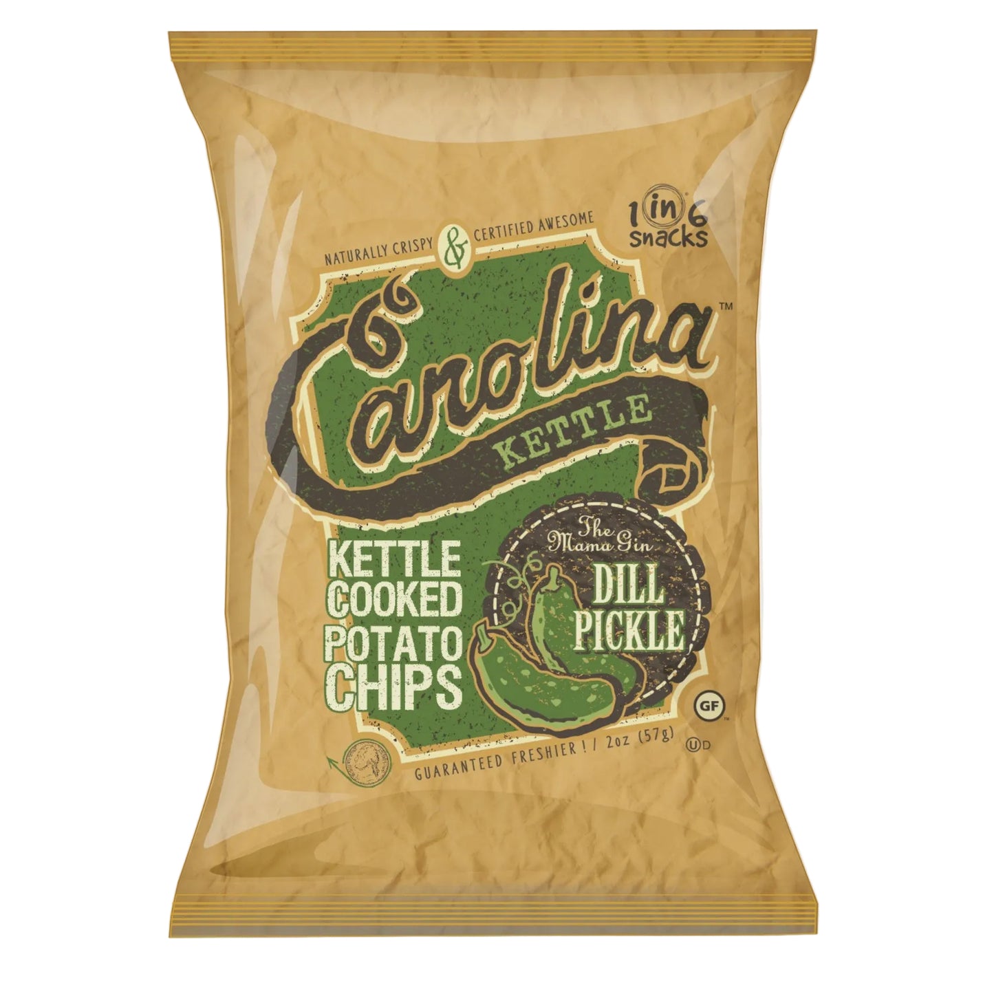 Dill Pickle Carolina Kettle Chips - 2 oz