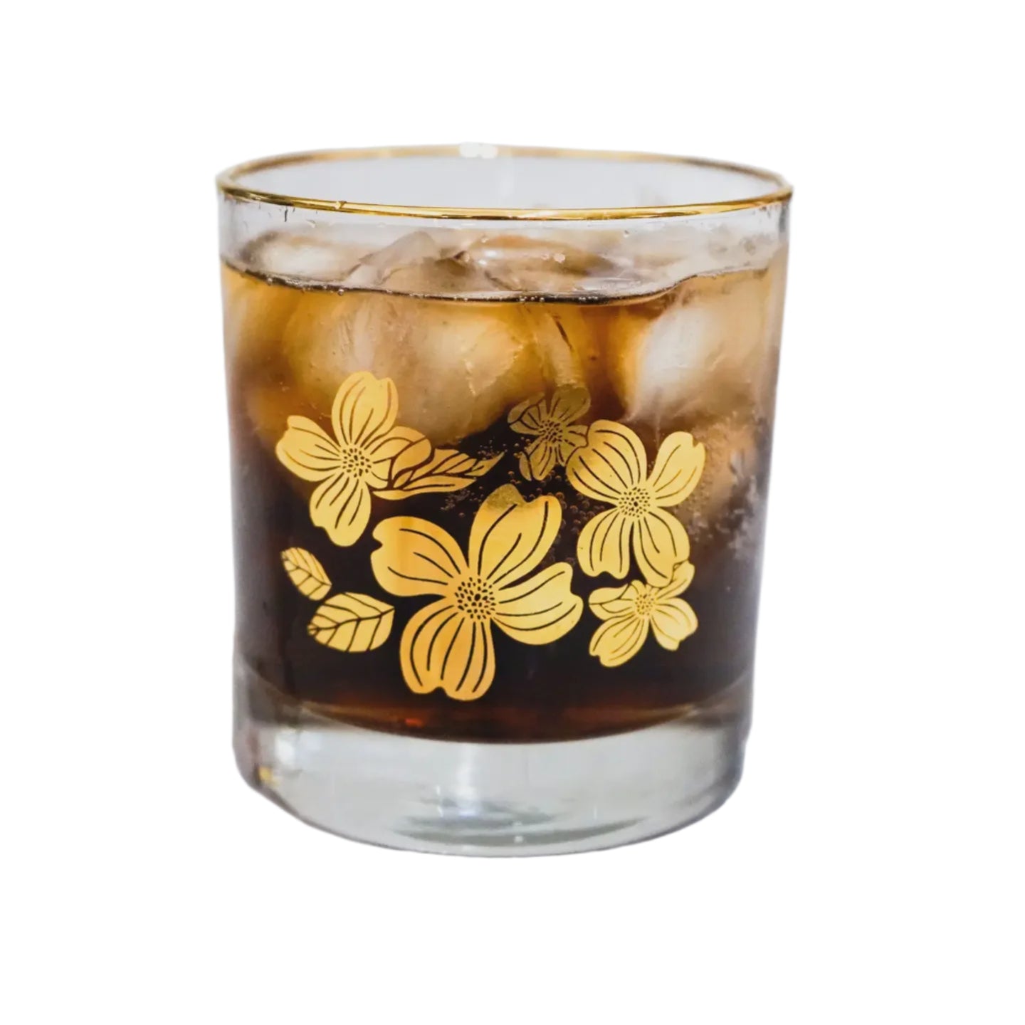 Dogwoods Gold Cocktail Glass