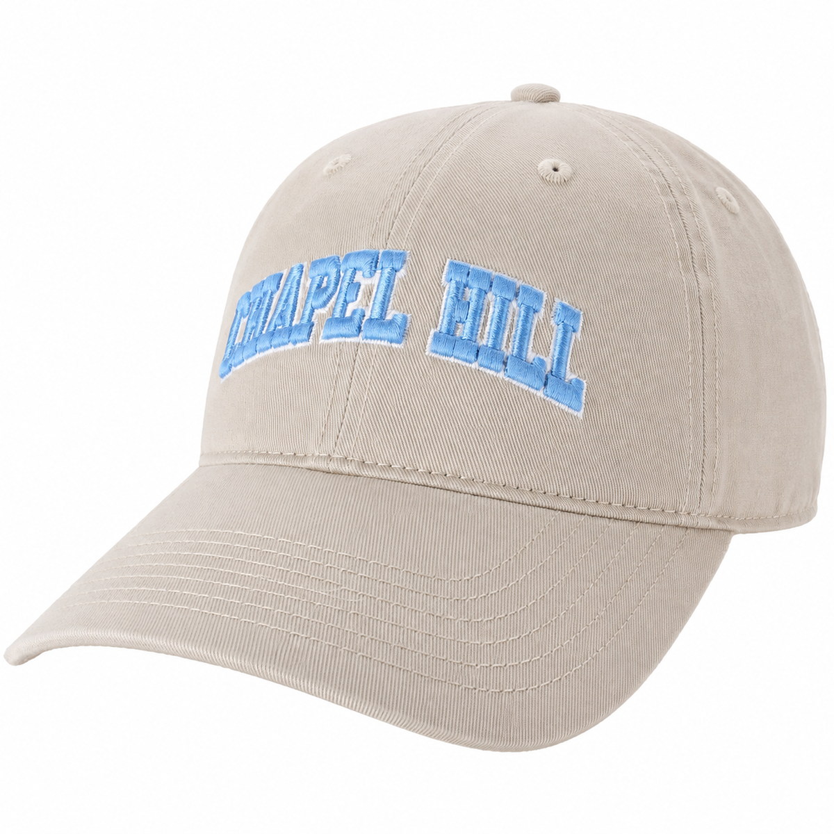 Chapel Hill North Carolina Adjustable Hat in Khaki - Main View - Legacy