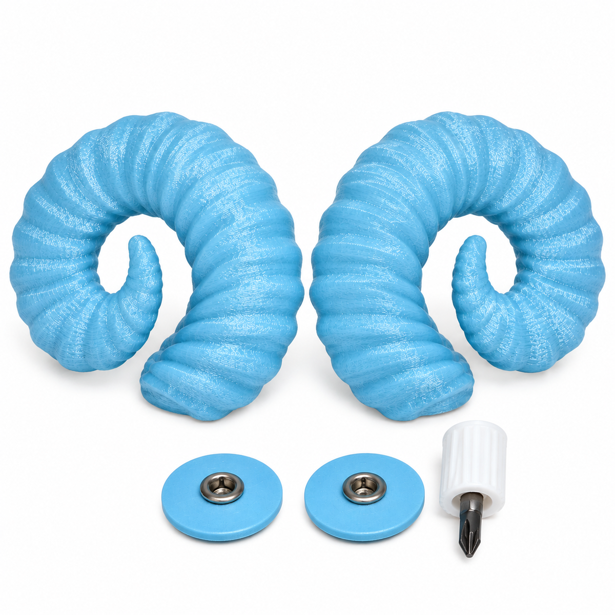 Carolina Blue Ram Horns Hat Accessory for North Carolina Game Day