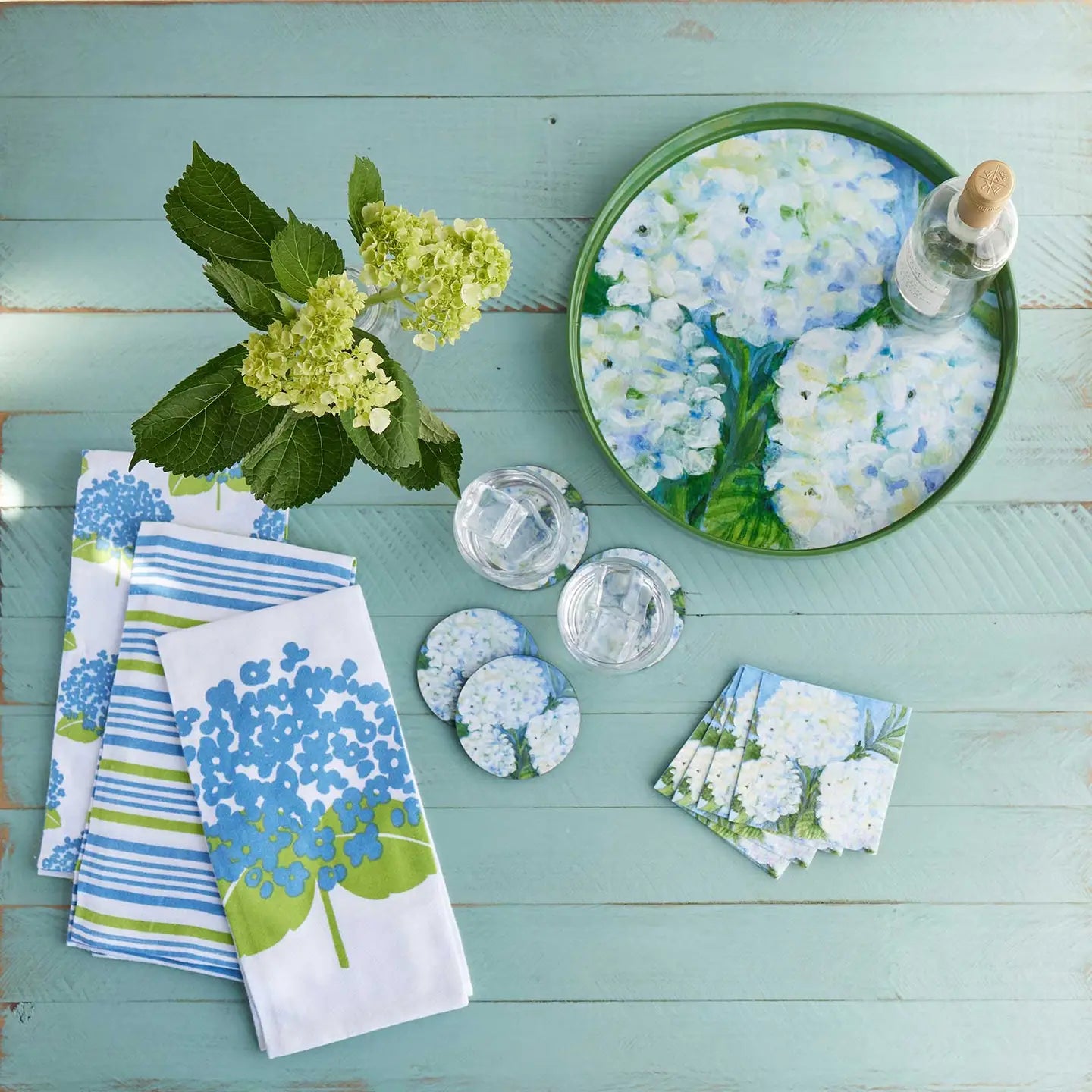 White Hydrangeas Paper Napkins, Pack of 20