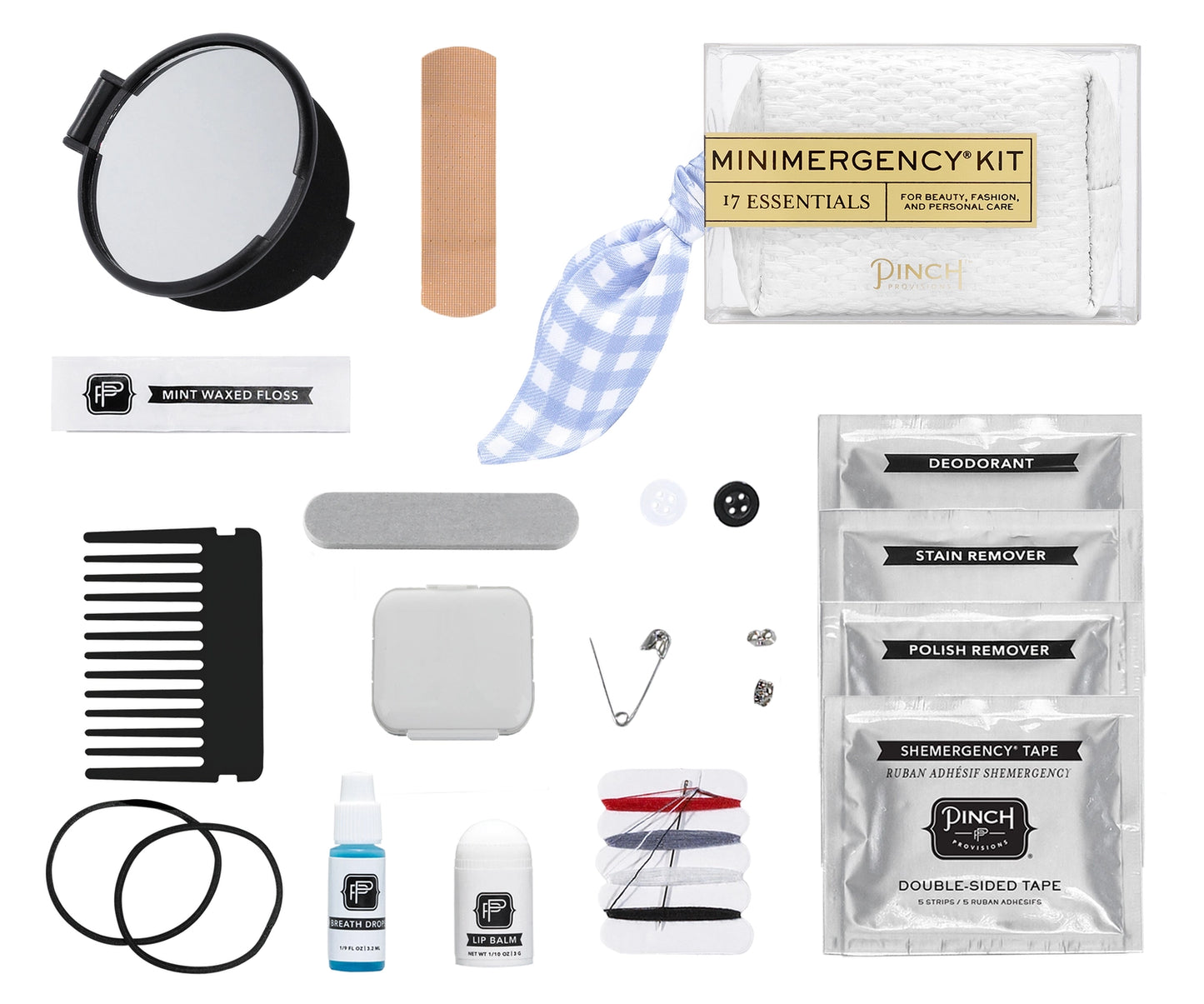 Minimergency Blue Gingham Scarf Kit