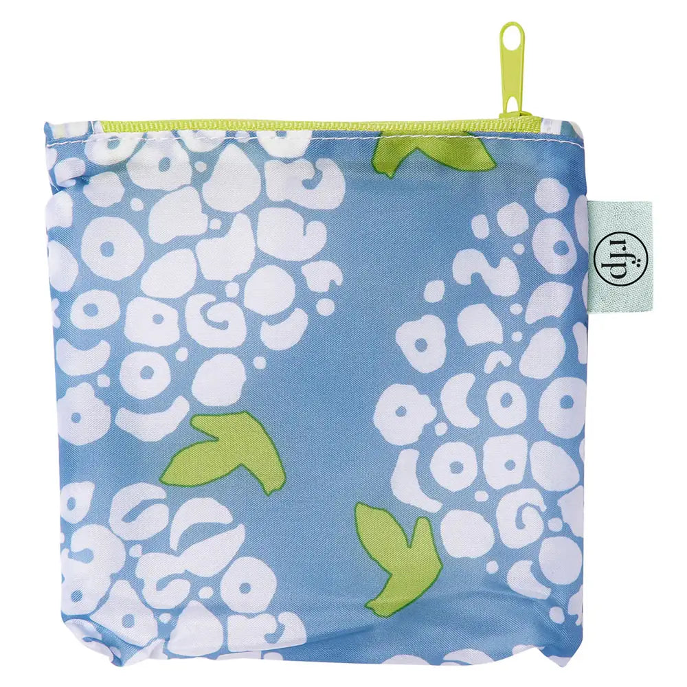 Blue Hydrangea Reusable Shopping Bag - Lifestyle View - Rockflowerpaper