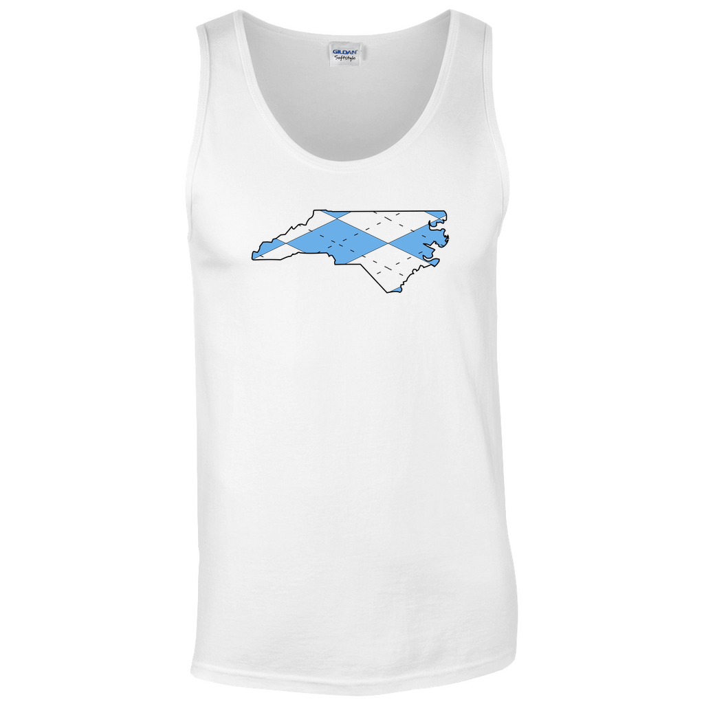 Carolina Blue and White Argyle North Carolina Tank Top