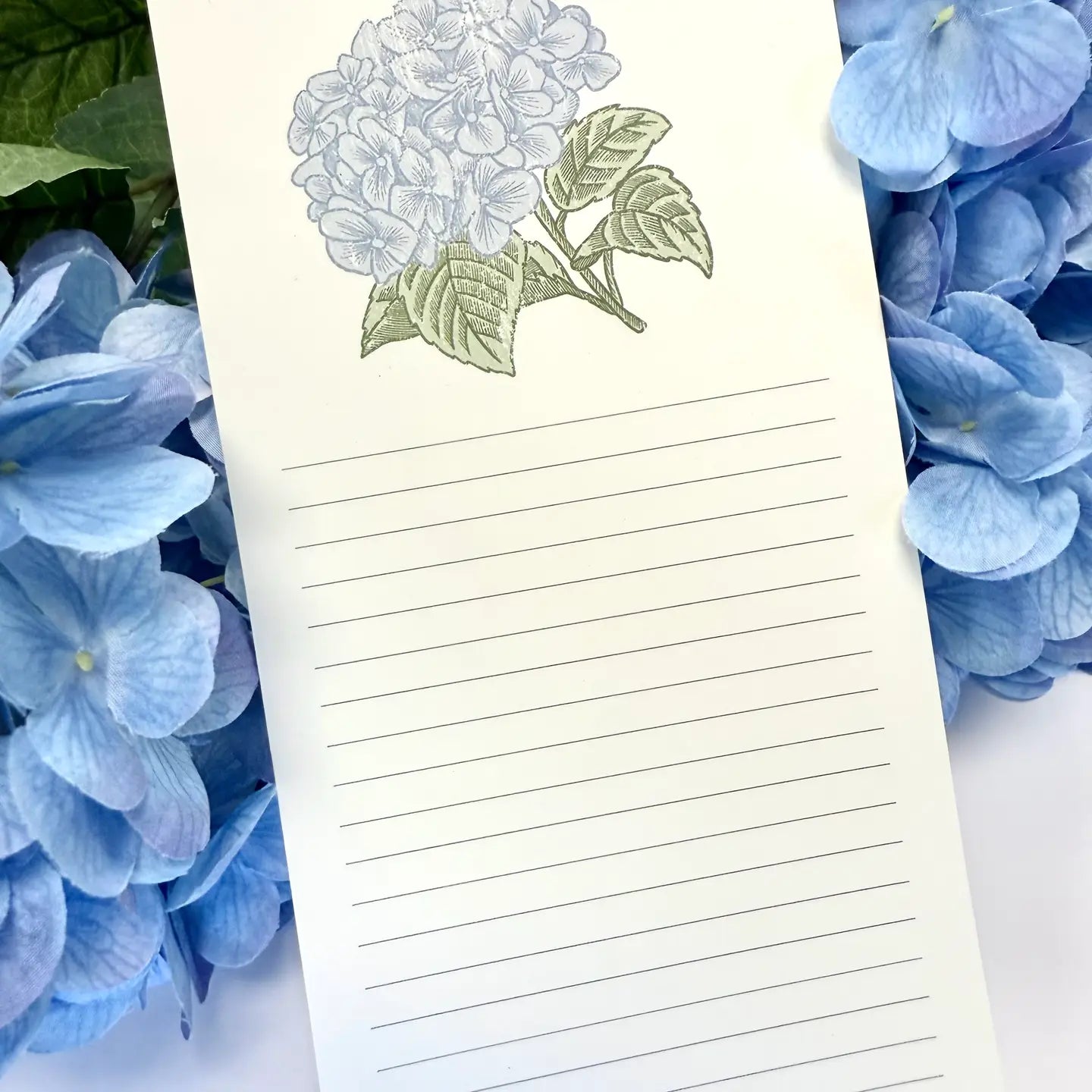 Carolina Blue Hydrangea Notepad by Southern Fried Design Barn