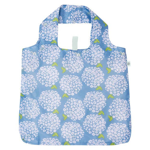 Blue Hydrangea Reusable Shopping Bag