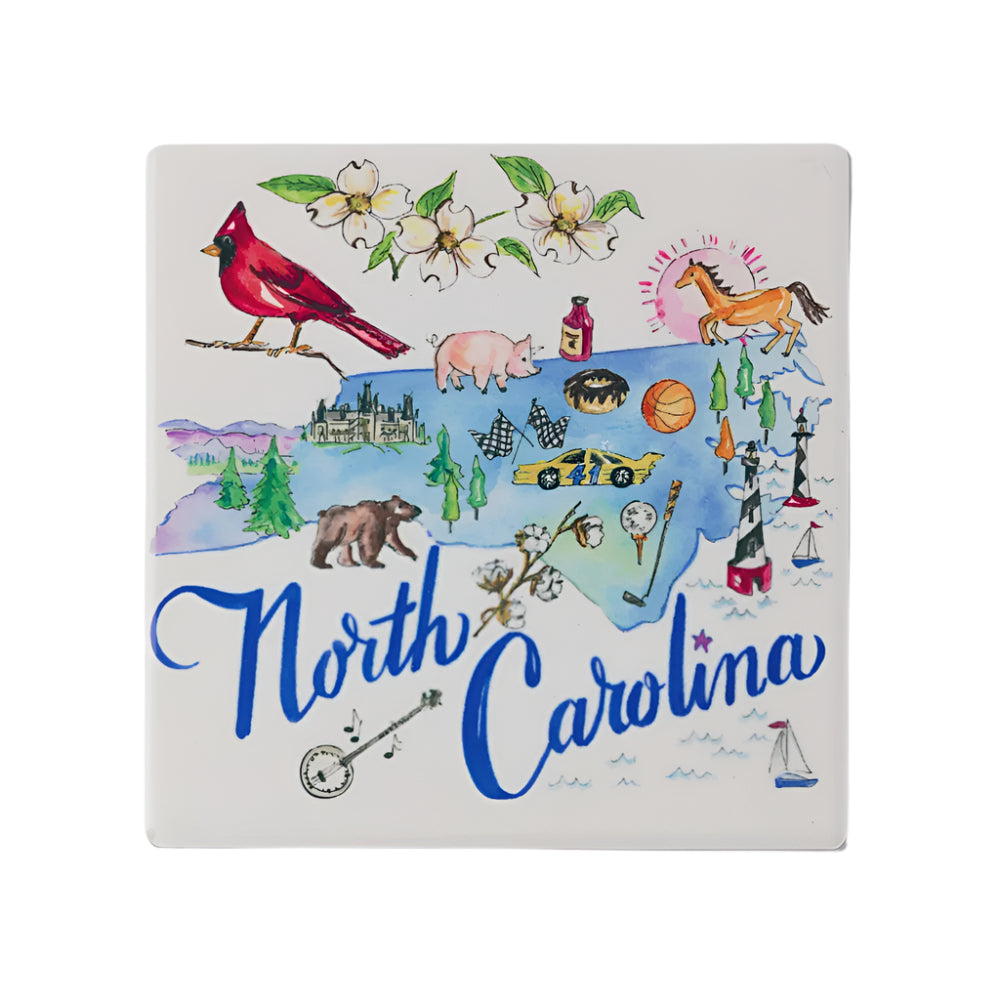 NC State Collection Ceramic Coaster North Carolina