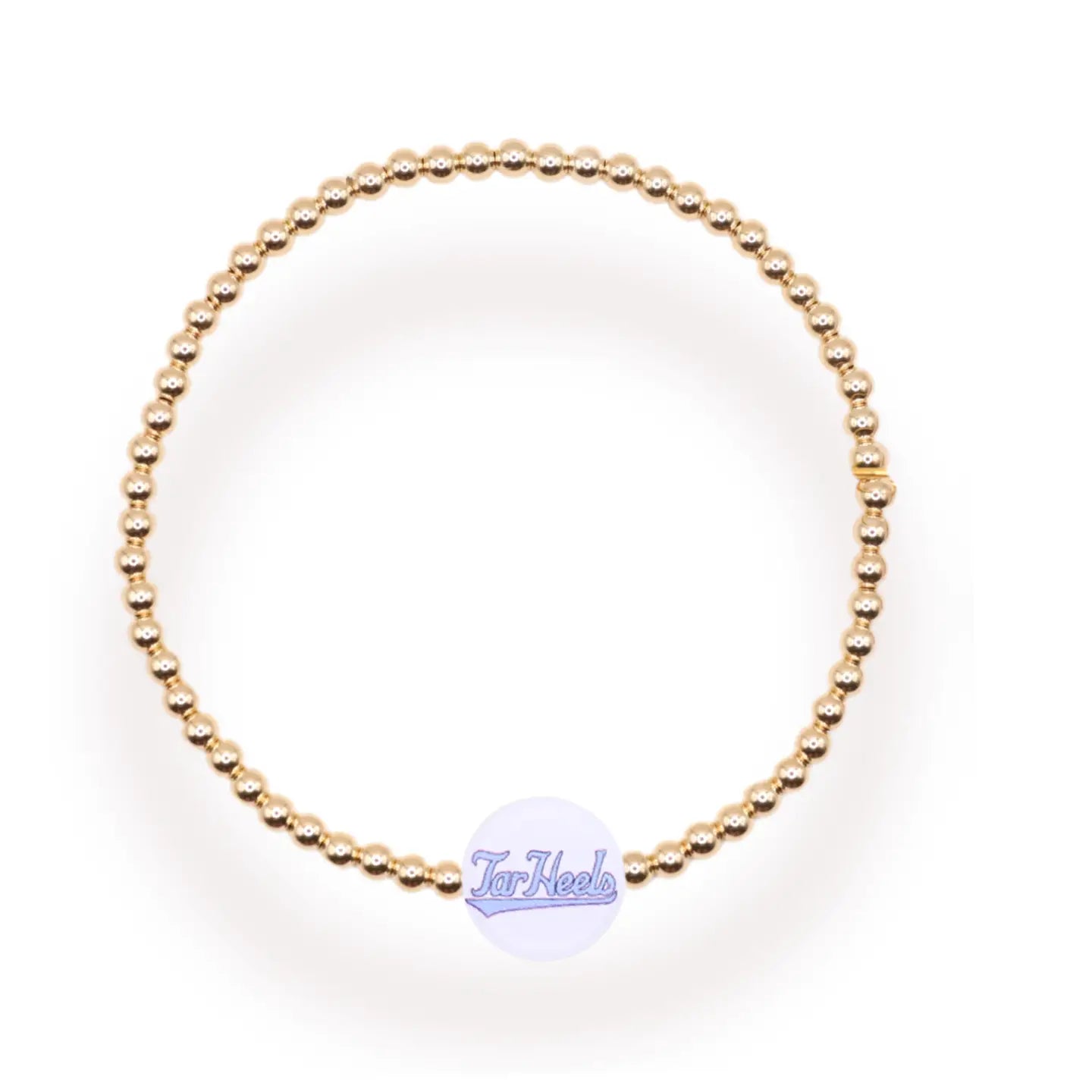Gold North Carolina/ Tar Heels Logo Bracelet