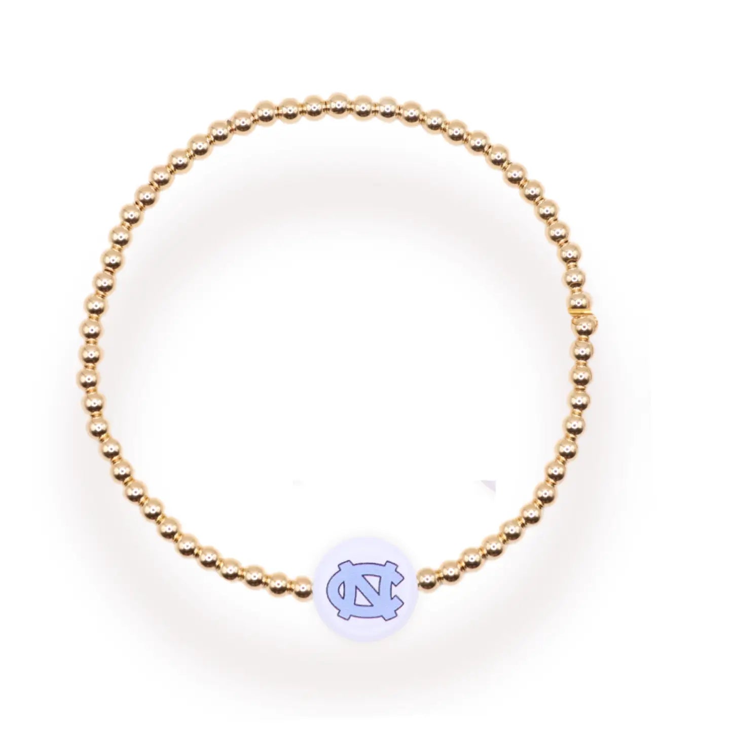 Gold North Carolina/ Tar Heels Logo Bracelet