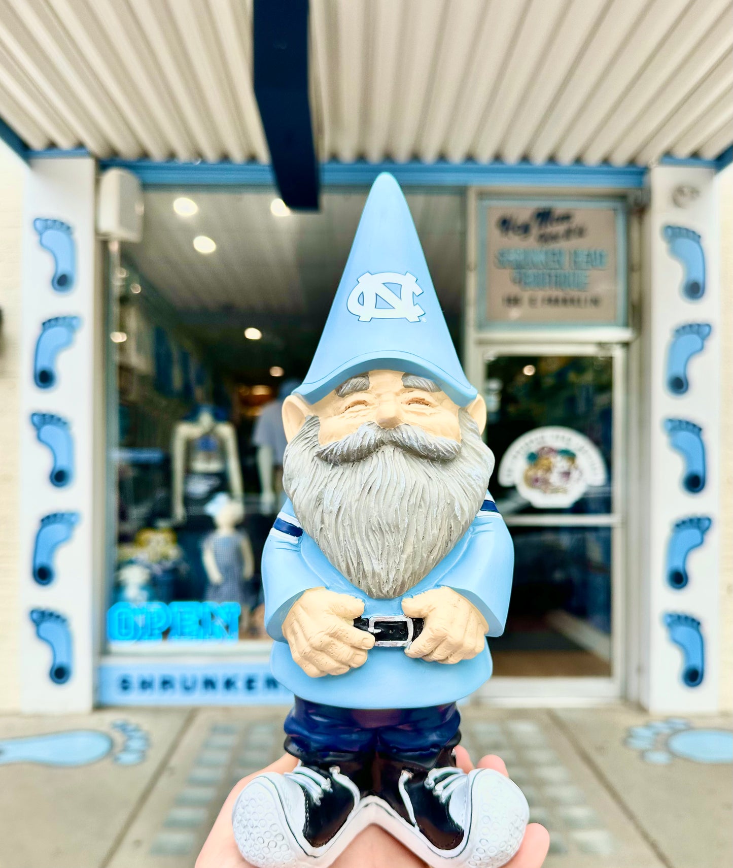 North Carolina Tar Heels Evergreen Garden Gnome