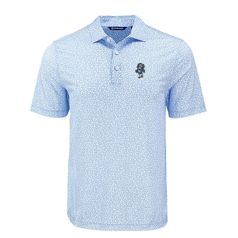 Strutting Rameses Logo Cutter & Buck Pike Eco Flora Print Recycled Mens Polo