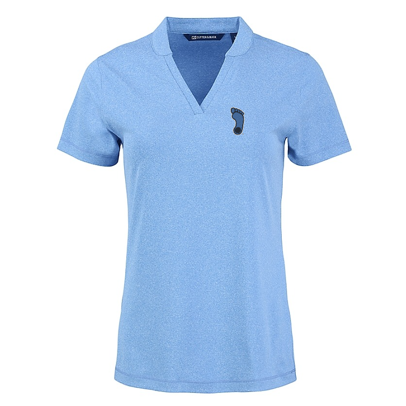 Tar Heel Logo Cutter & Buck Forge Eco Heathered Stretch Womens Blade Top
