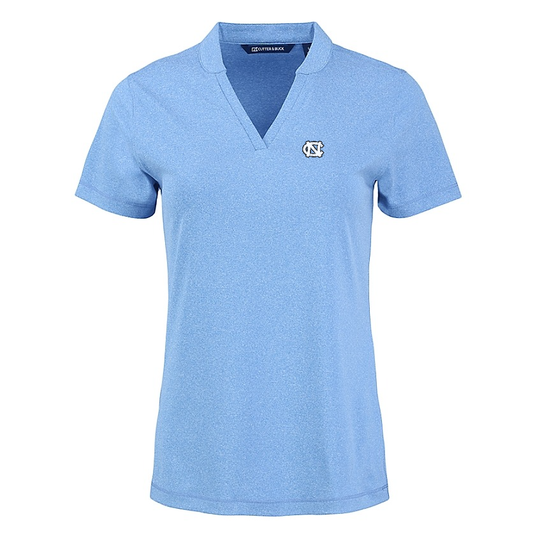 UNC Embroidered Logo Cutter & Buck Forge Eco Heathered Stretch Womens Blade Top