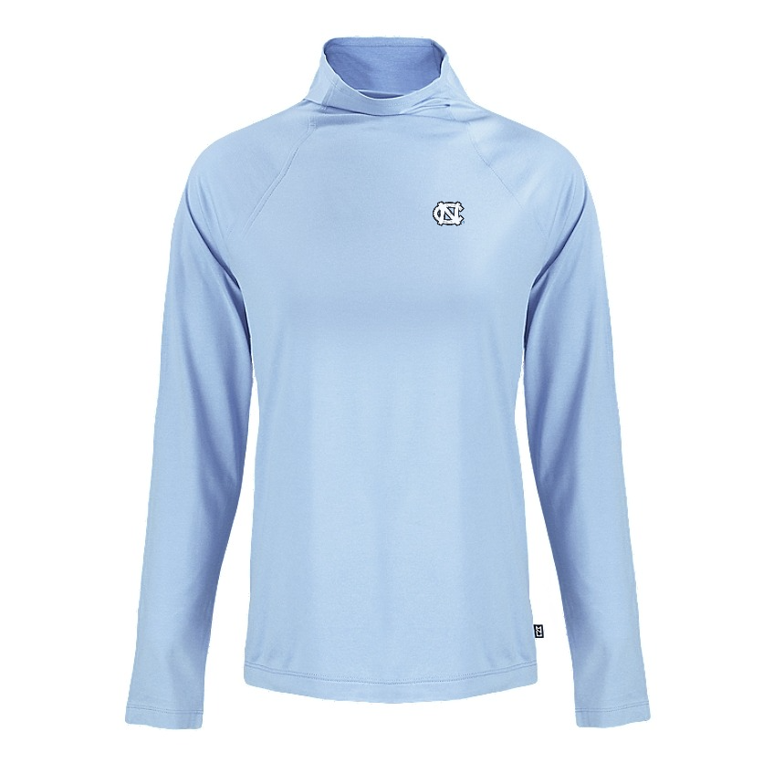 UNC Embroidered Logo Cutter & Buck Coastline Epic Comfort Recycled Womens Funnel Neck