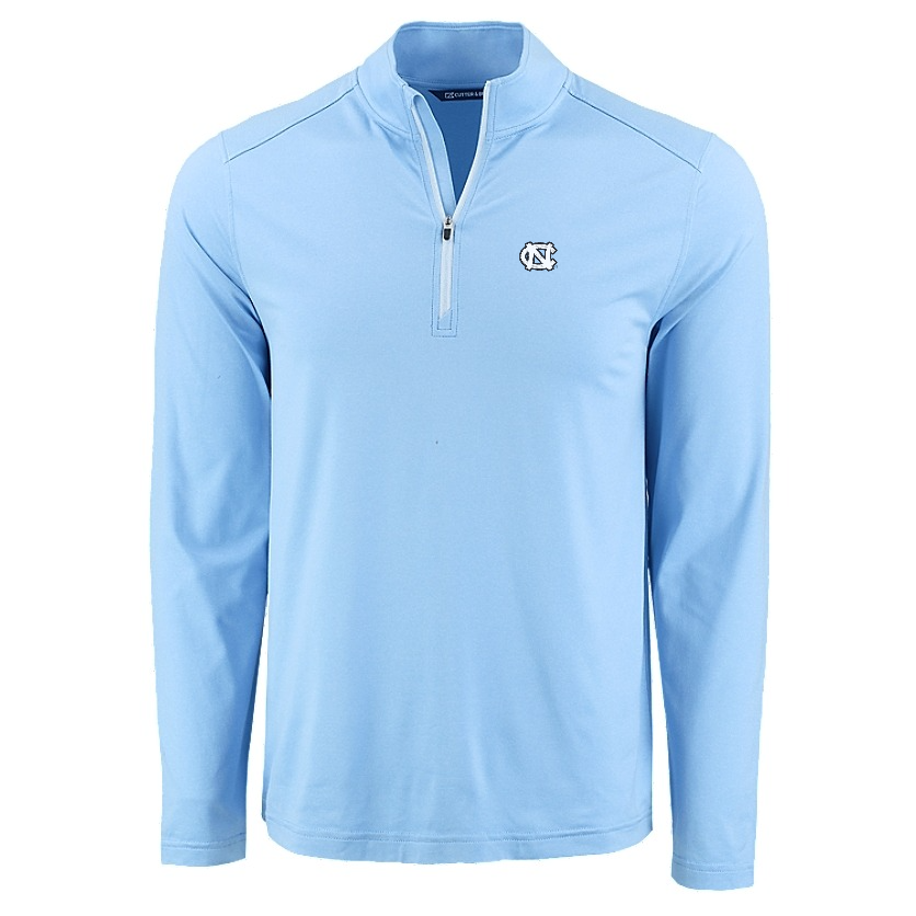 UNC Embroidered Logo Cutter & Buck Coastline Epic Comfort Recycled Mens Quarter Zip