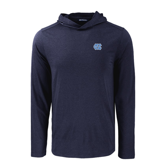 UNC Navy Men's Athletic Hooded Long Sleeve Shirt