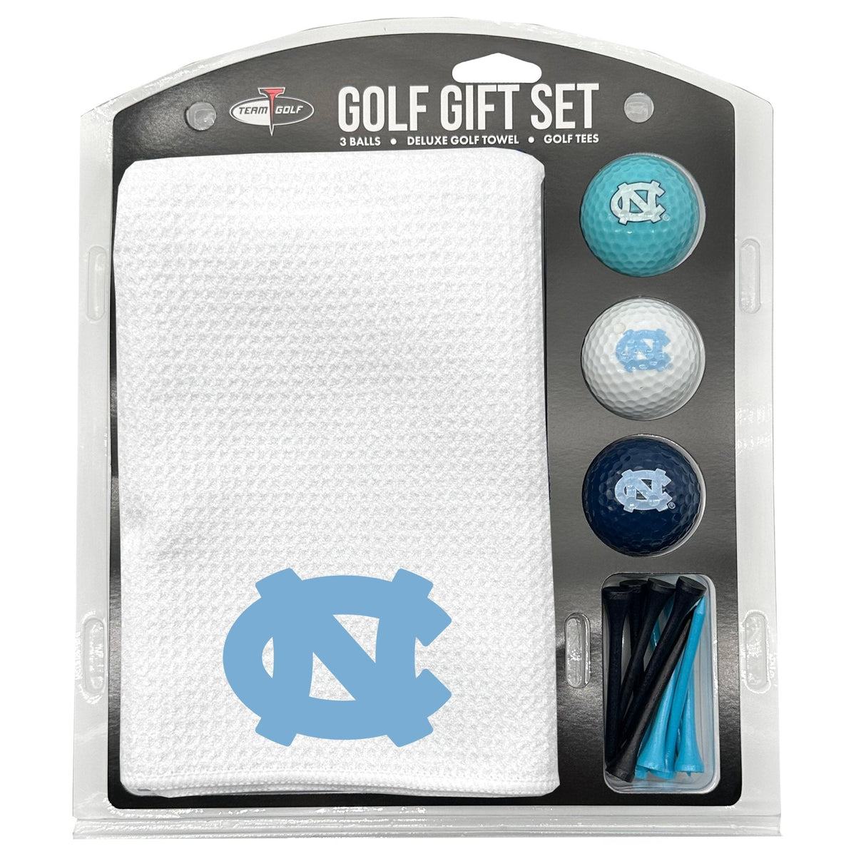 North Carolina Tar Heels White Microfiber Towel Golf Gift Set
