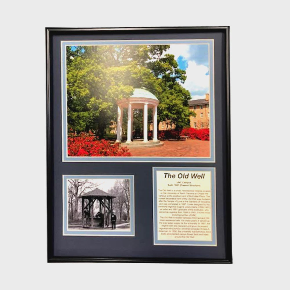 North Carolina Tar Heels Legends Never Die Old Well - Thin Frame