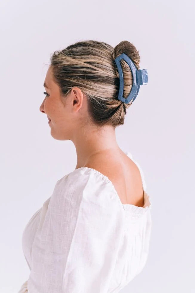 Large Hair Clip by Teleties - Denim Blue