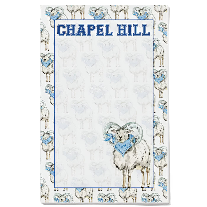Chapel Hill Carolina Blue & Light Blue Ram Large Notepad