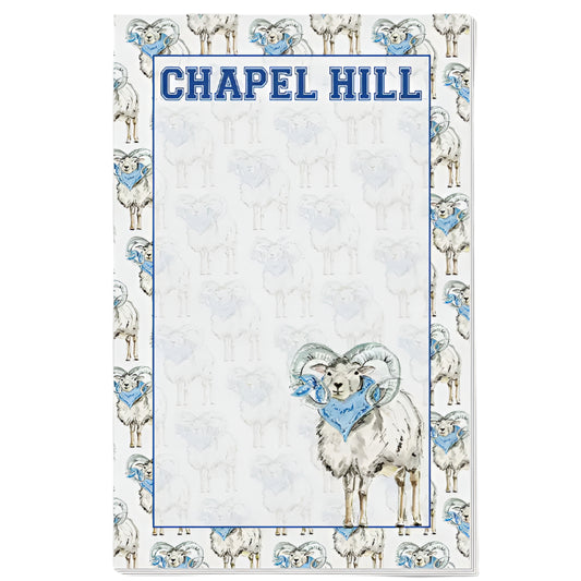 Chapel Hill Carolina Blue & Light Blue Ram Large Notepad