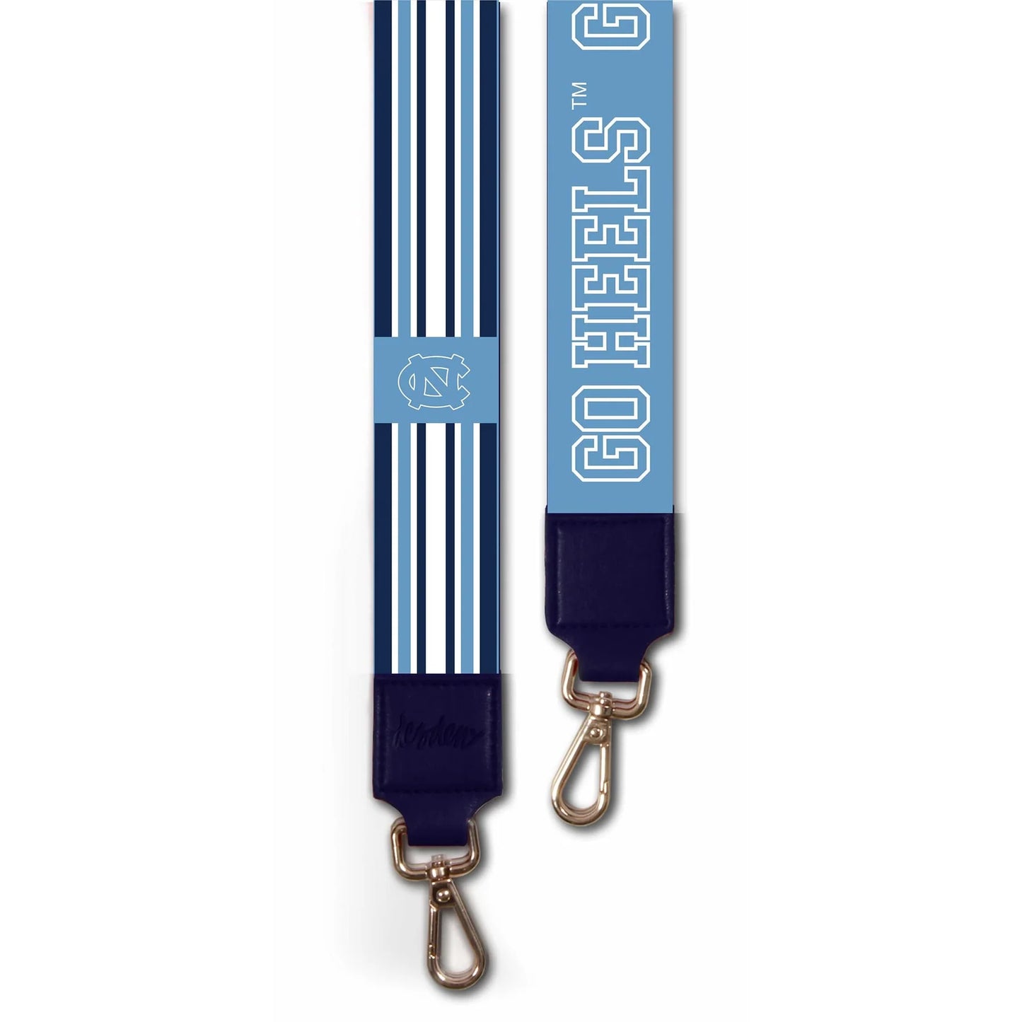 University of North Carolina carolina blue and white purse strap by Desden