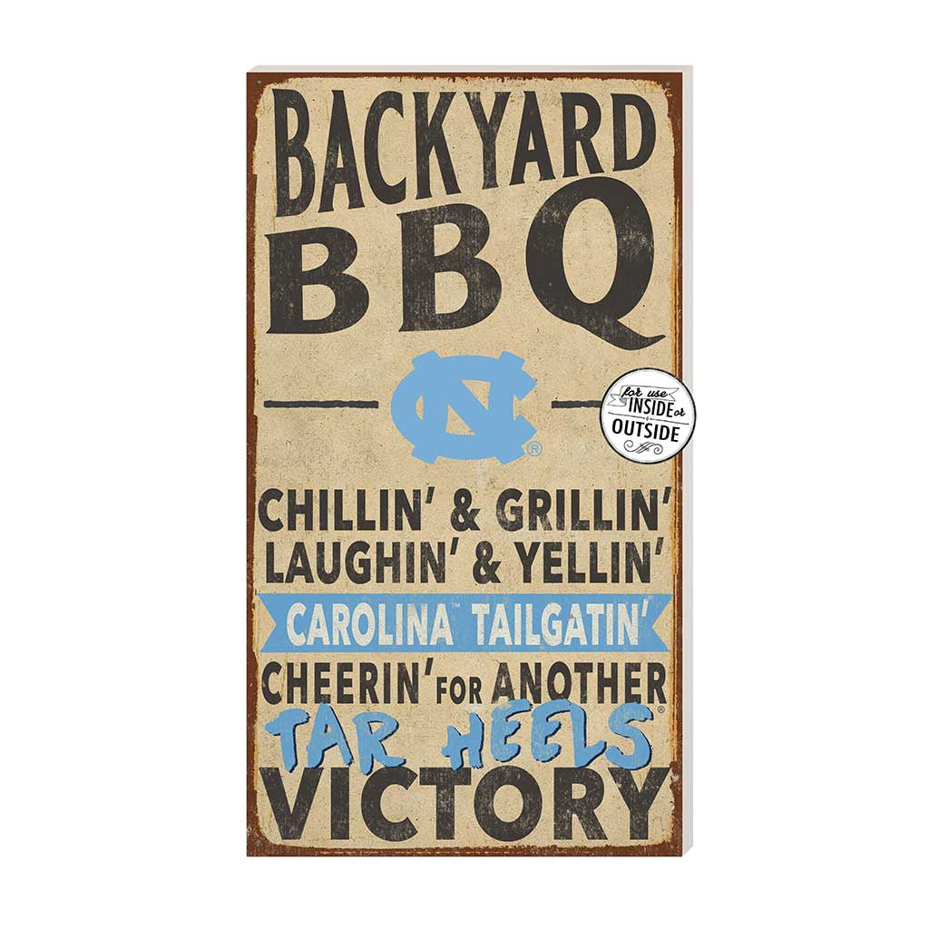 UNC Backyard BBQ Wall Decor Indoor Outdoor Sign